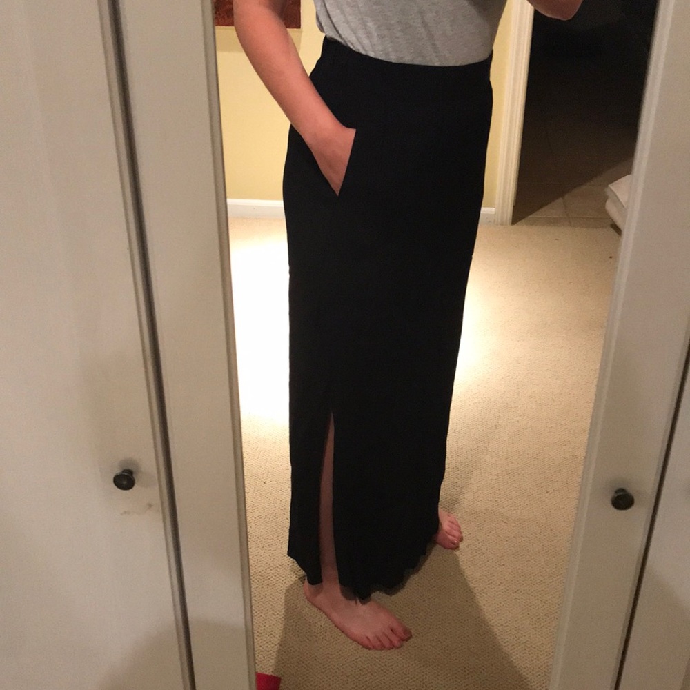Black maxi skirt
